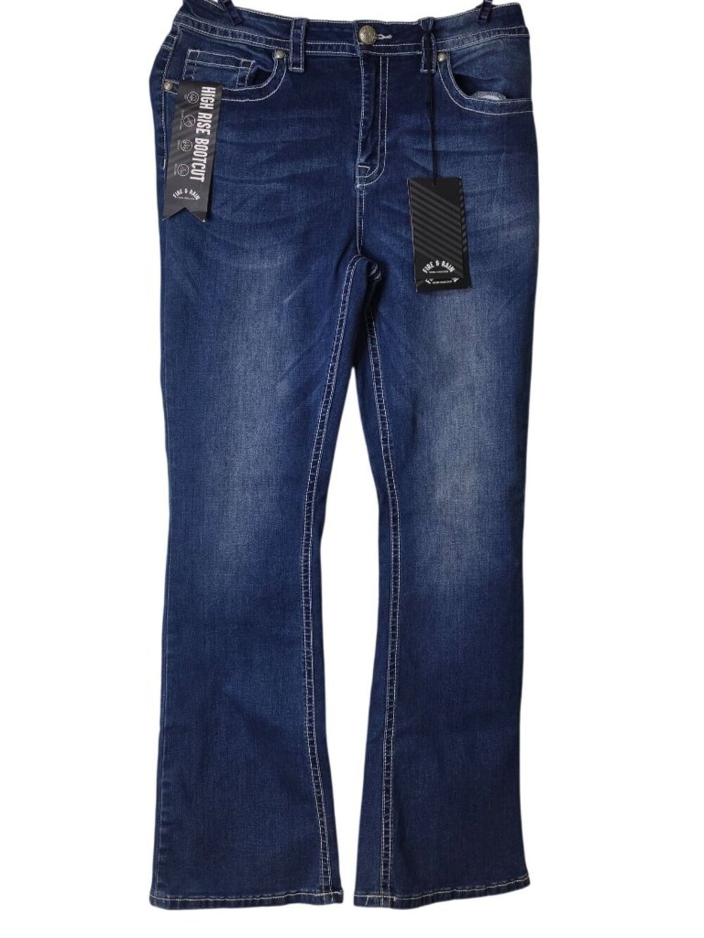 Fire & Rain High Rise Bootcut Jeans Women’s 12 Western Stretch NWT